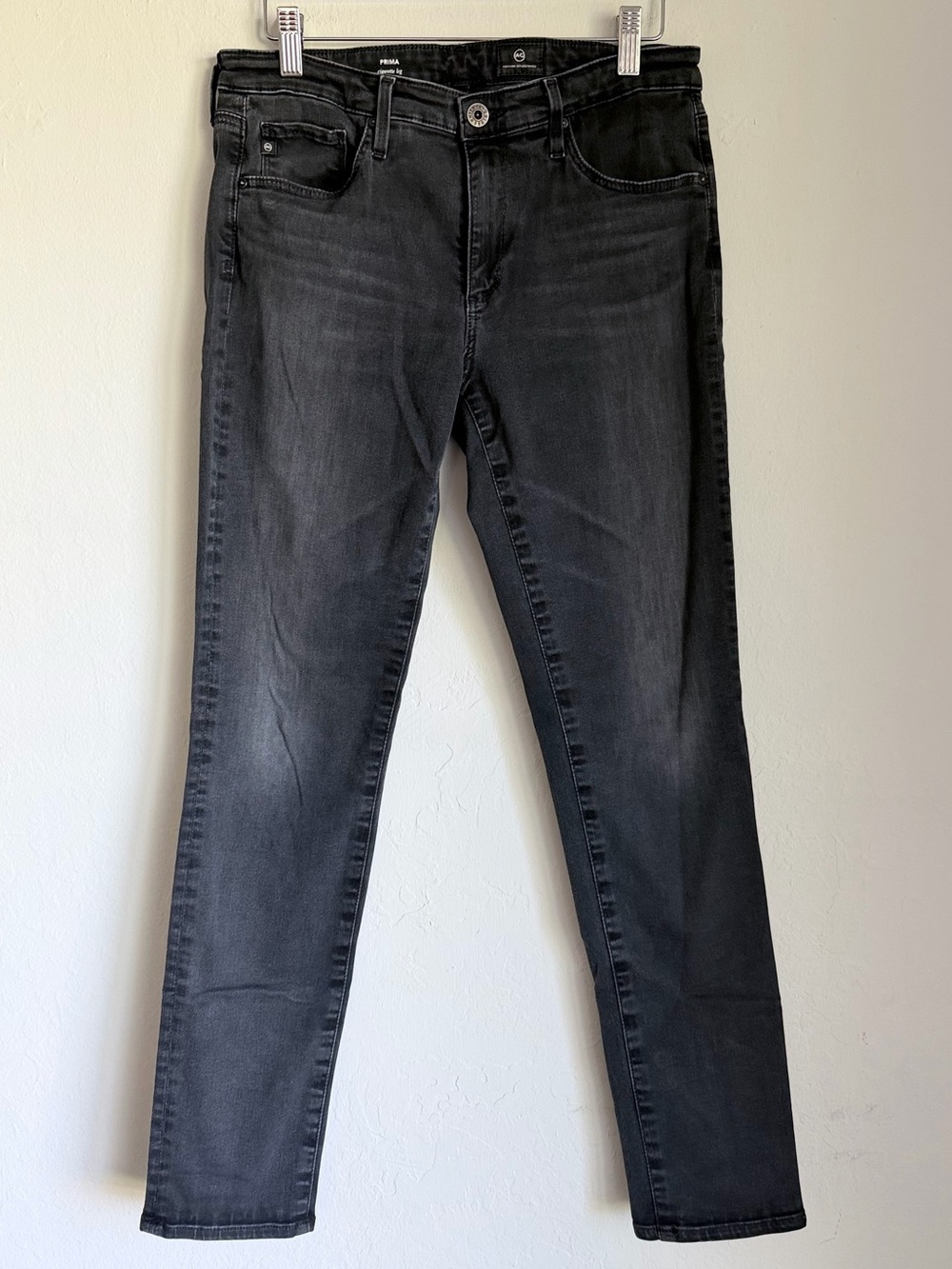 Ag Adriano Goldschmied Prima Cigarette Leg Skinny Jeans - Gray Wash, Sz 29